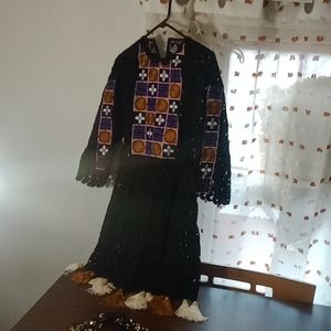 Heavy duty heavy embroidery mini luxury dress